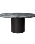Moon Dining Table, Grey Emperador Marble