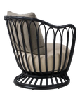 Grace Outdoor Lounge Chair, Black