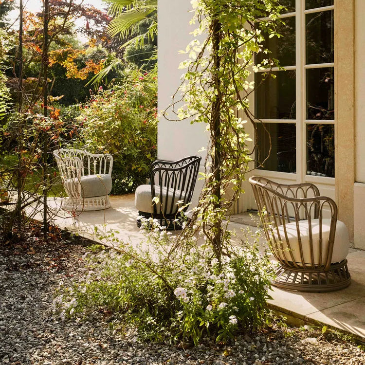 Grace Outdoor Lounge Chair, Mushroom Gray