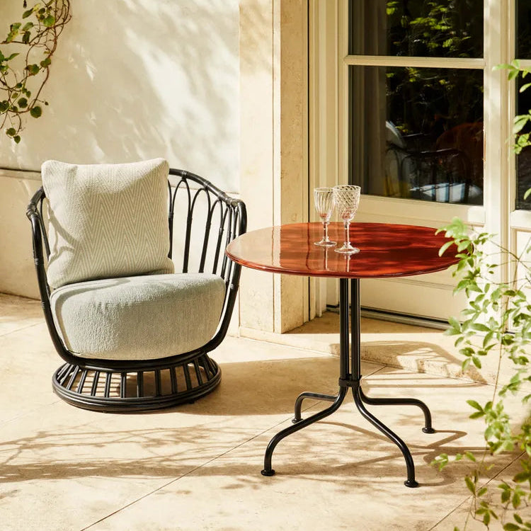 Grace Outdoor Lounge Chair, Black