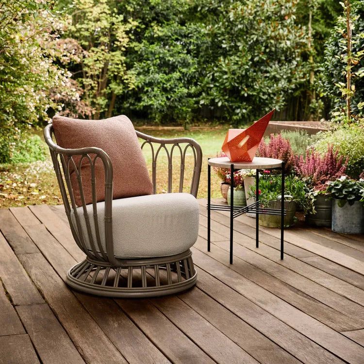 Grace Outdoor Lounge Chair, Mushroom Gray