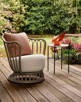 Grace Outdoor Lounge Chair, Mushroom Gray