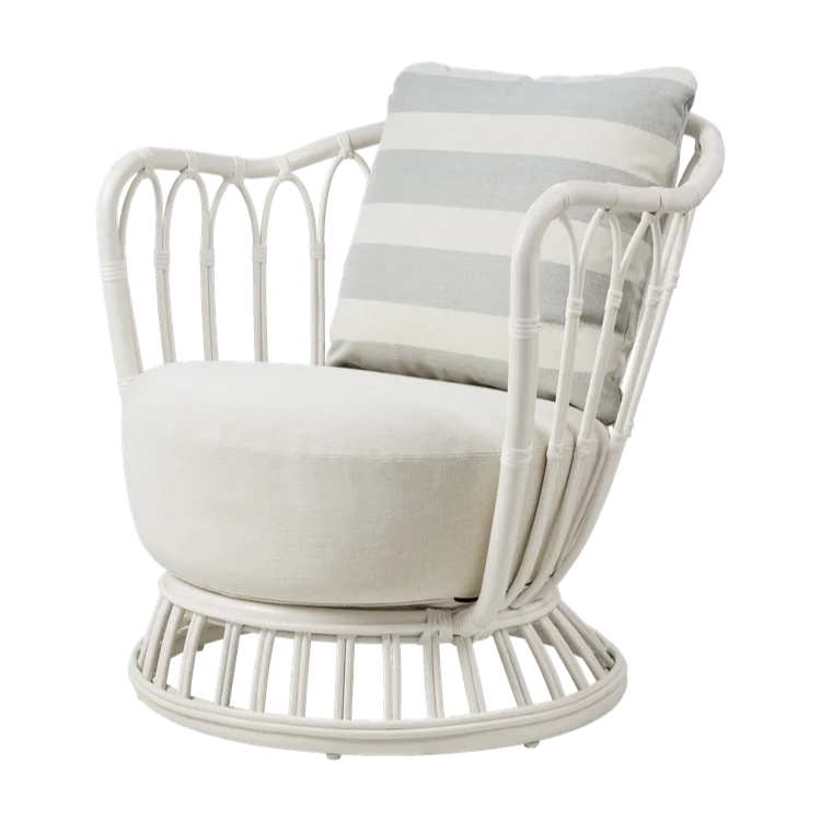 Grace Outdoor Lounge Chair, Alabaster White