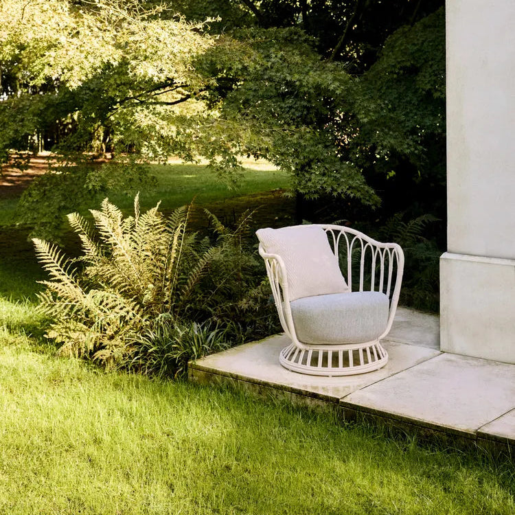 Grace Outdoor Lounge Chair, Alabaster White