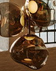 Melt Mini Chandelier, Polished Bronze