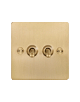 2G Toggle switch, Brass plate - Moleta Munro Limited
