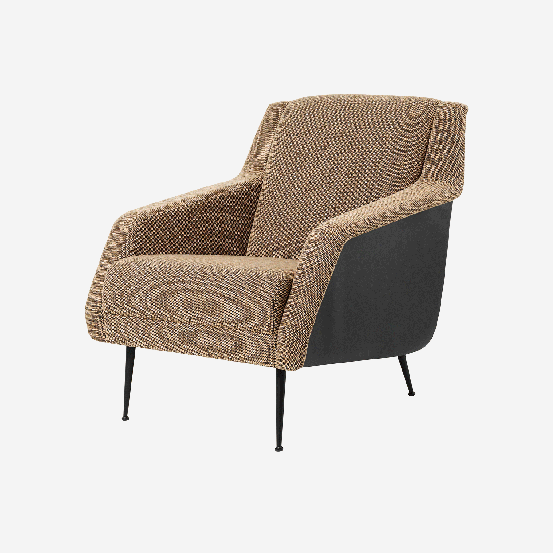 CDC.1 Lounge Chair, Soft Leather Back &  Boucle 005