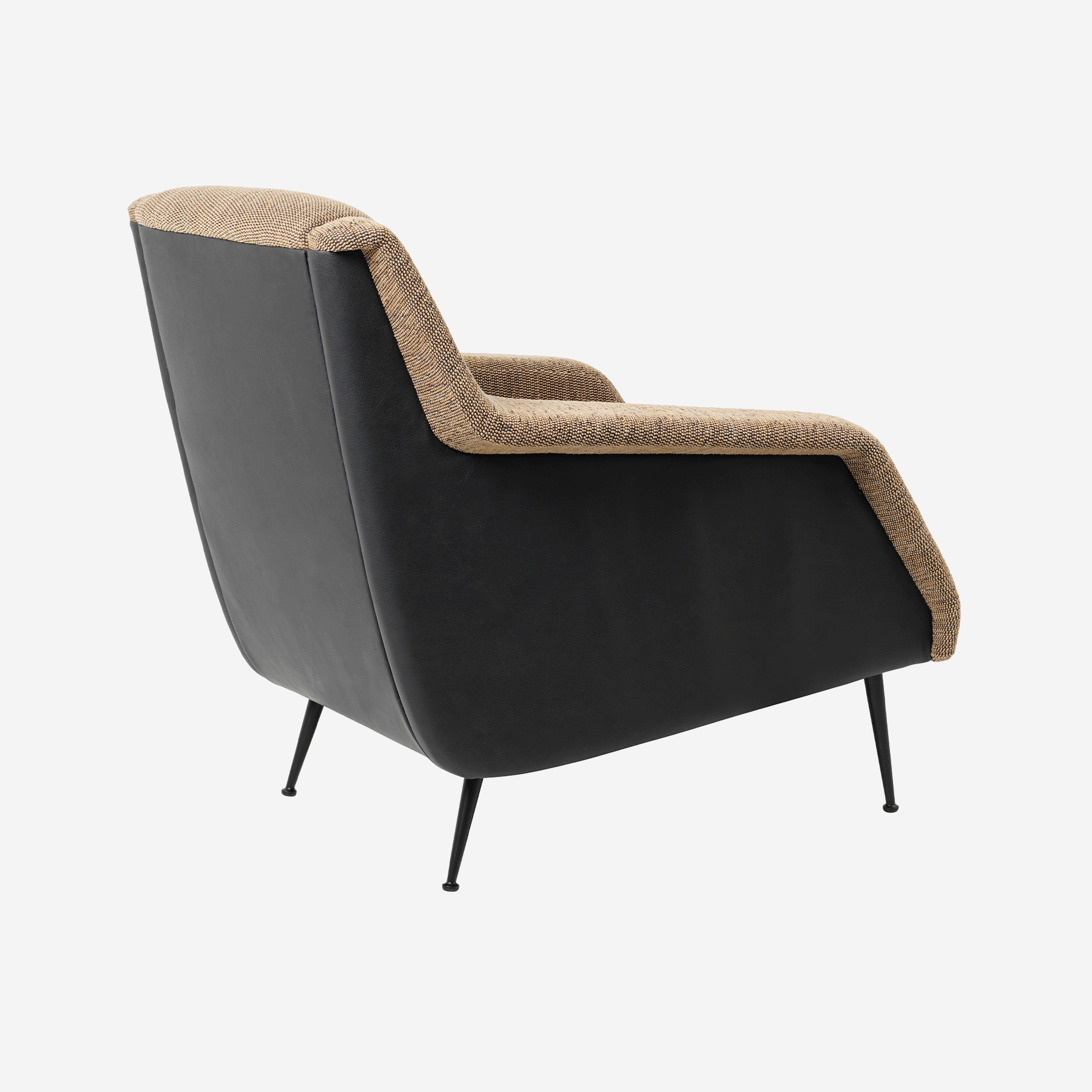 CDC.1 Lounge Chair, Soft Leather Back &  Boucle 005