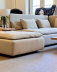 Ex.Display Shiraz Sofa & Ottoman in Paris Texas Sand Fabric