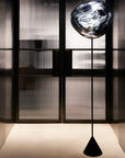 Melt Cone Slim Floor Light, Polished Polycarbonate