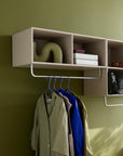 COAT shelf with clothes rack