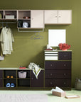 COAT shelf with clothes rack