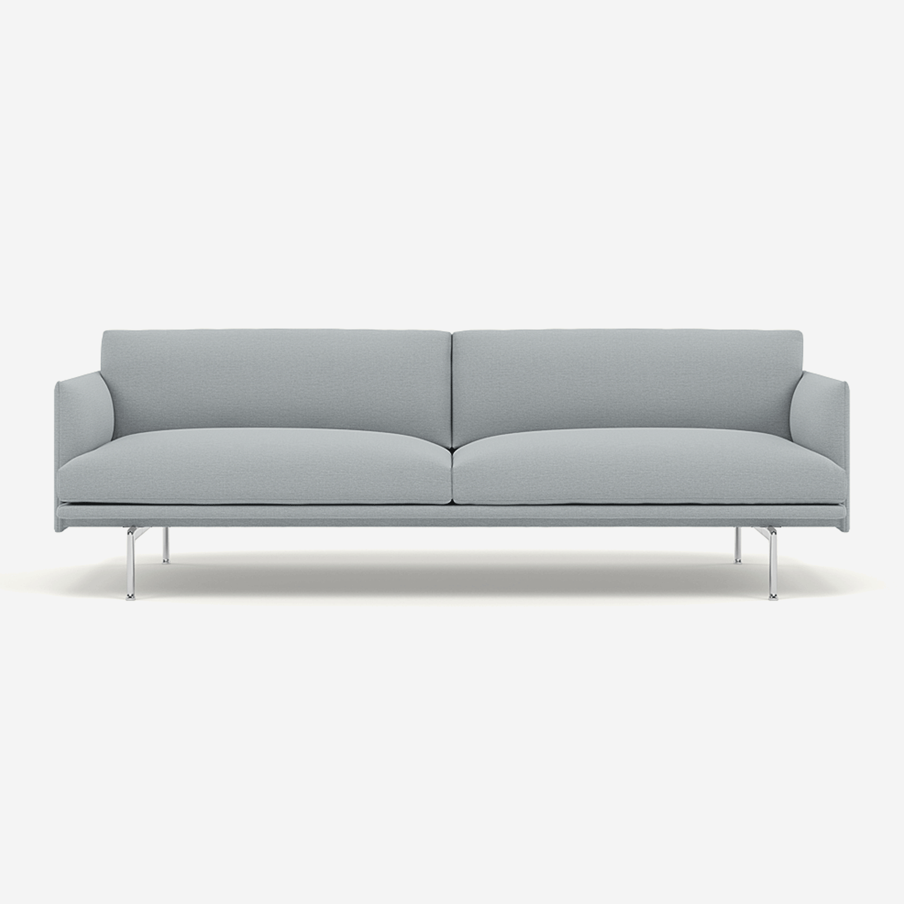Outline 3 Seater Sofa, Polsihed base