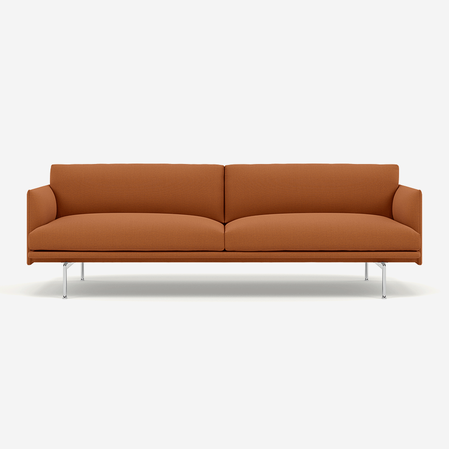 Outline 3 Seater Sofa, Polsihed base