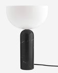 Kizu Table Lamp Large, Black Marble