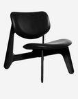 Slab Lounge Chair, Black Leather