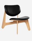 Slab Lounge Chair, Black Leather