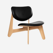 Slab Lounge Chair, Black Leather