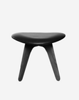 Slab Ottoman, Black Leather