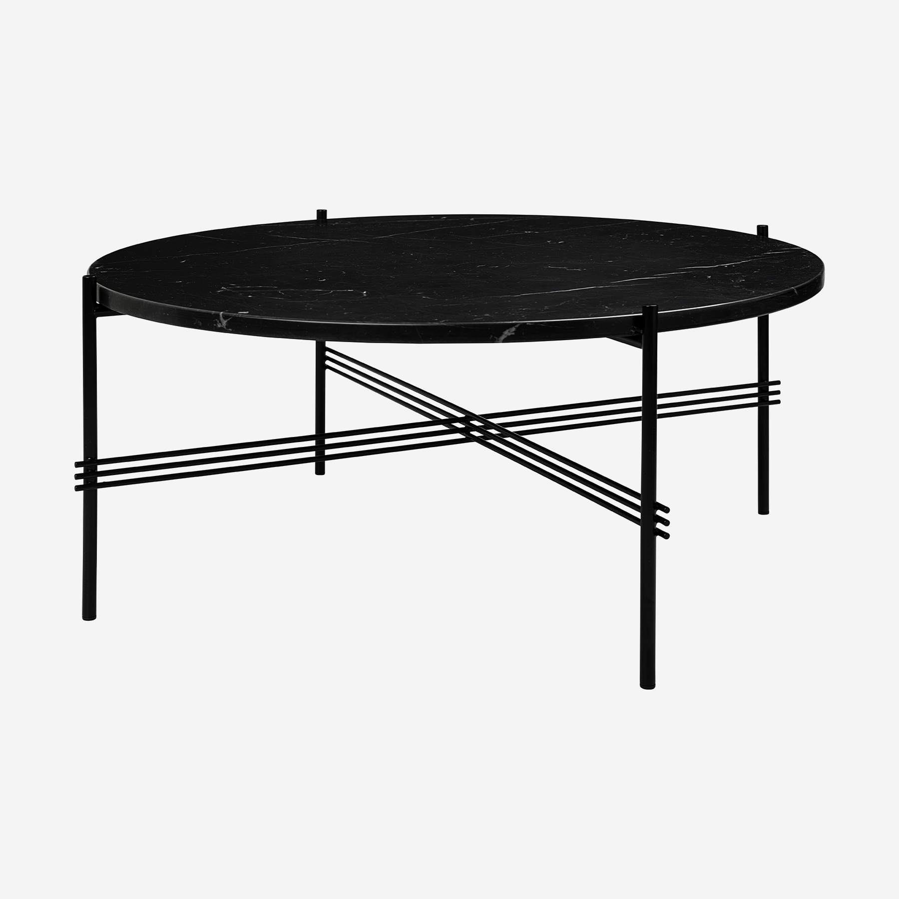 TS Coffee Table, Large Round Black Frame