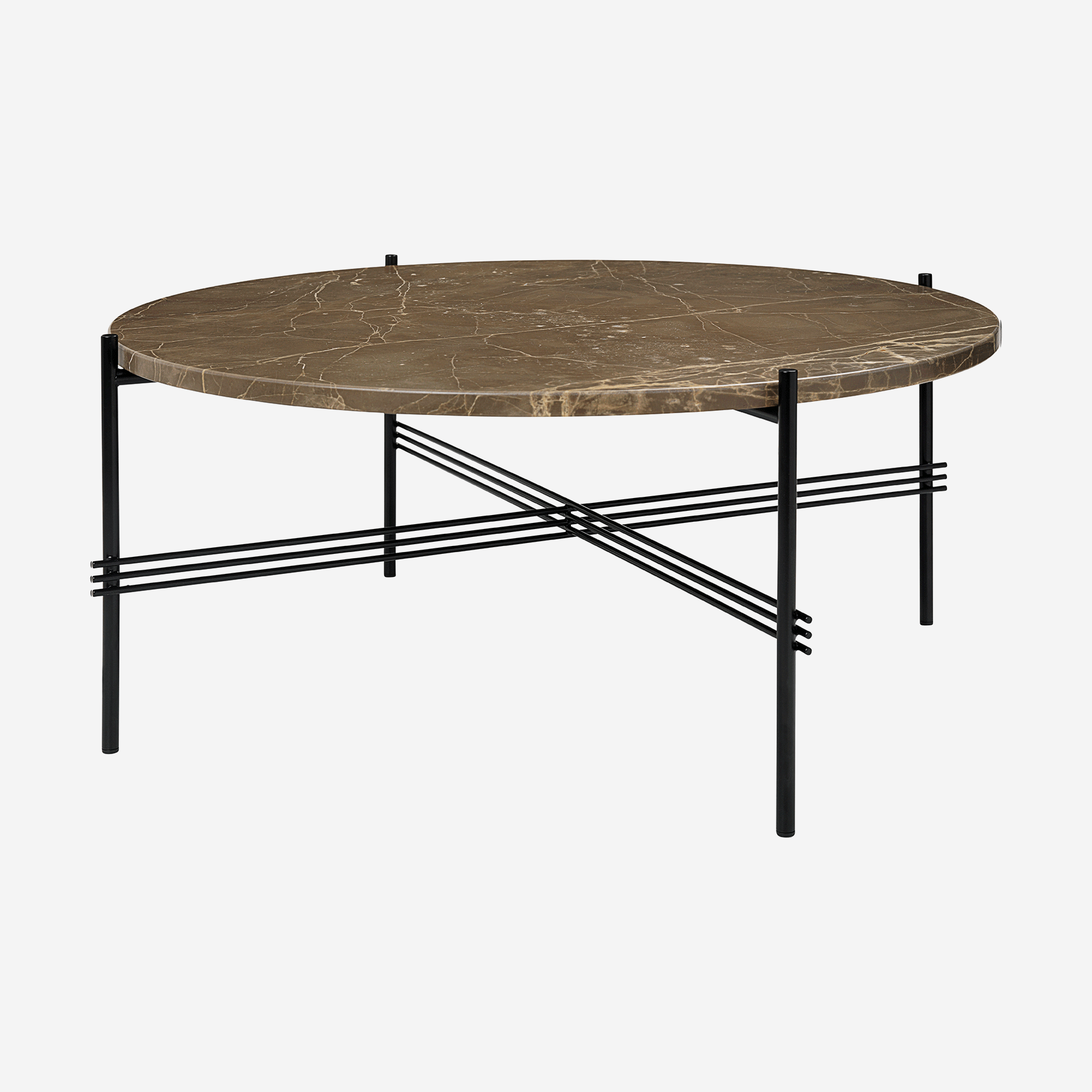 TS Coffee Table, Large Round Black Frame