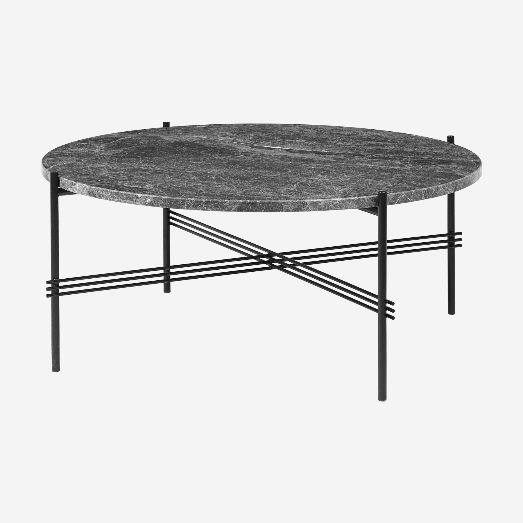 TS Coffee Table, Large Round Black Frame