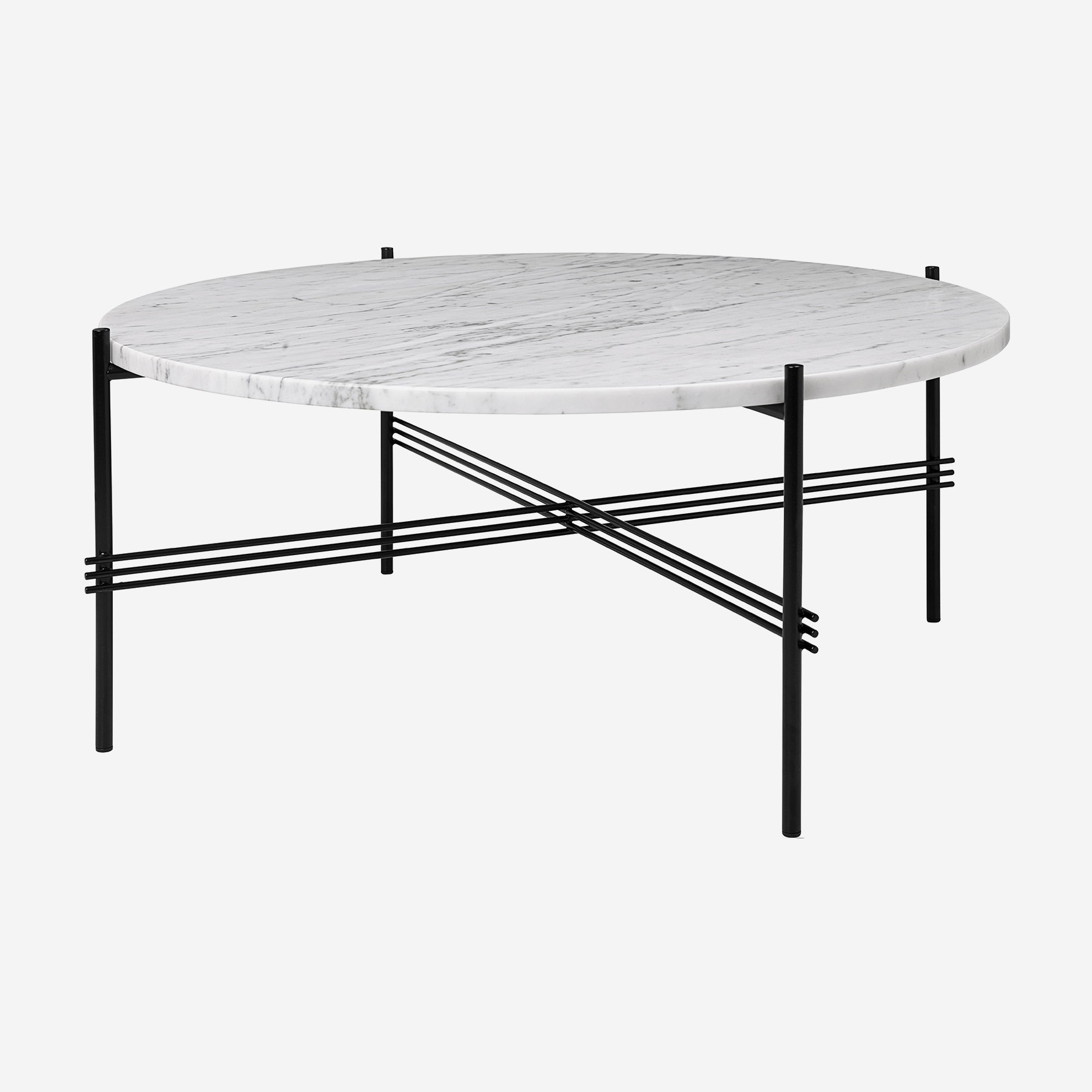 TS Coffee Table, Large Round Black Frame