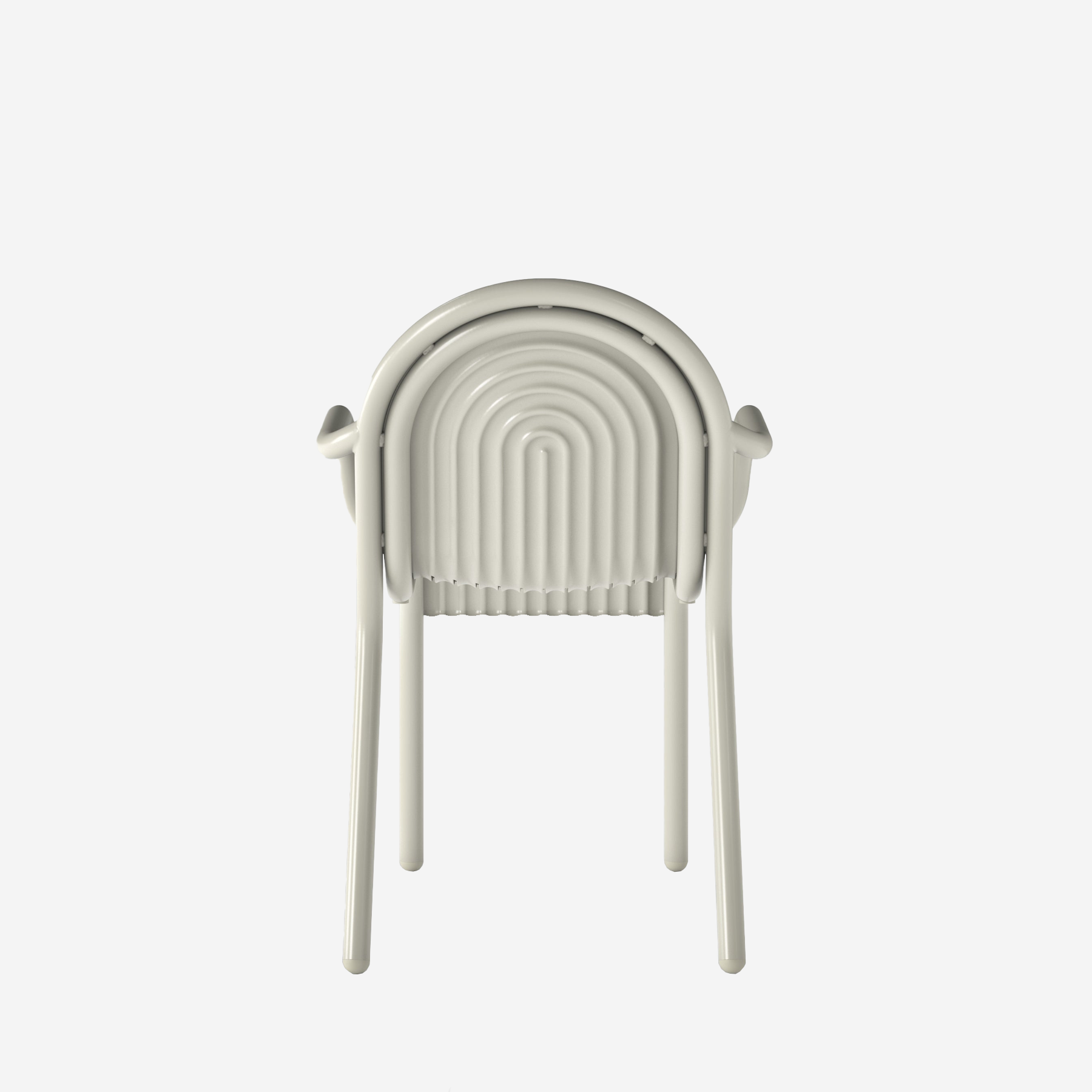 Groove Arm Chair, Putty