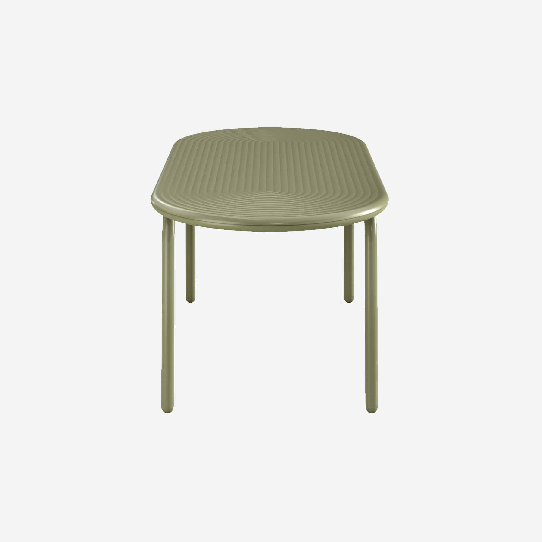 Groove Obround Table, Moss