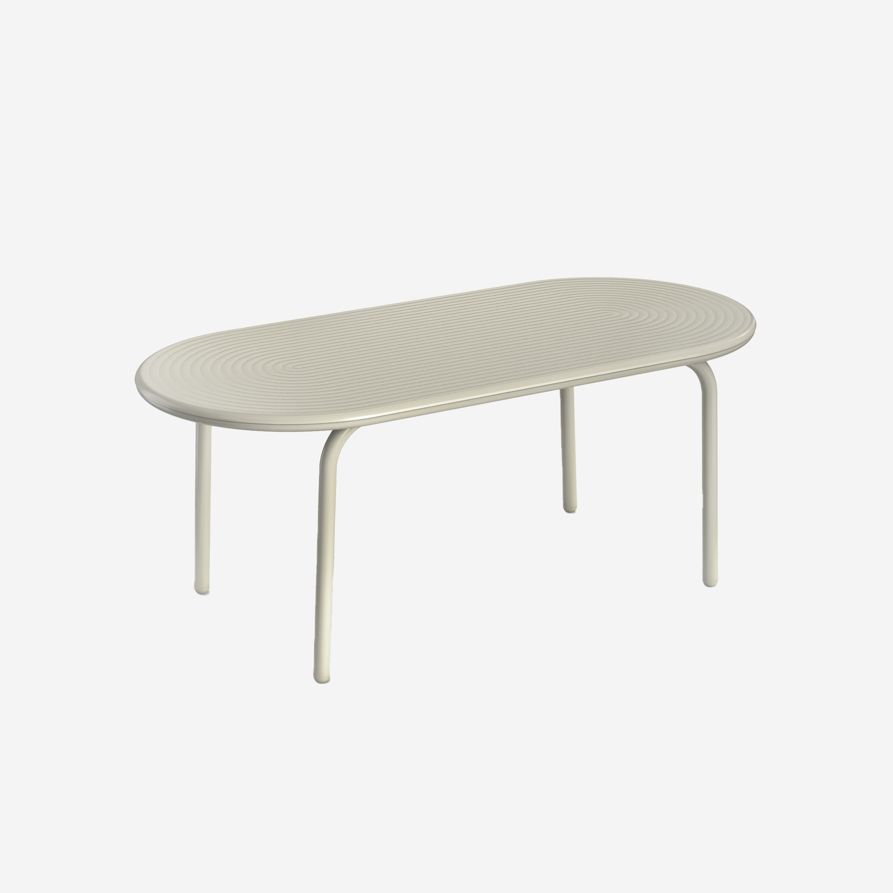 Groove Obround Table, Putty