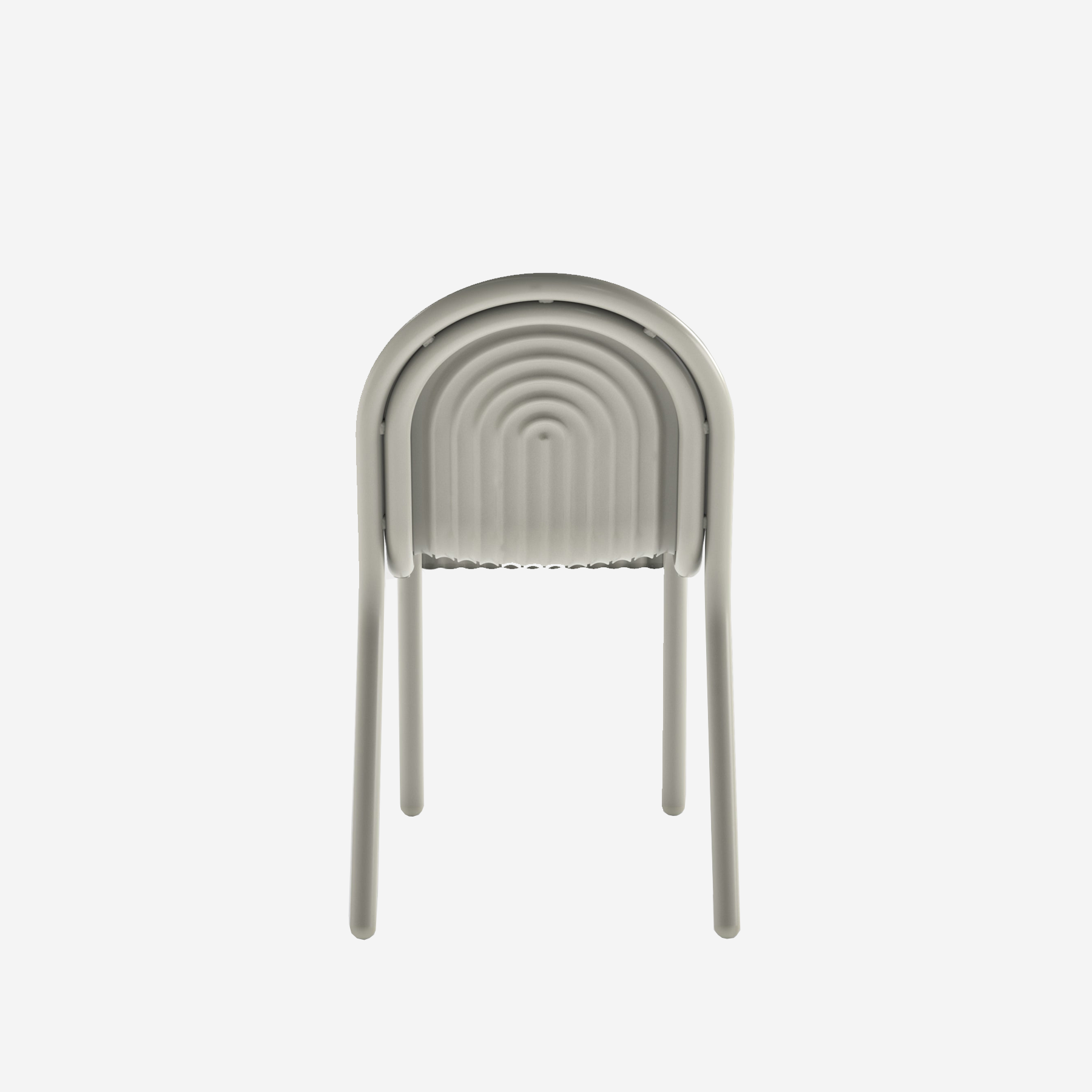Groove Side Chair, Putty
