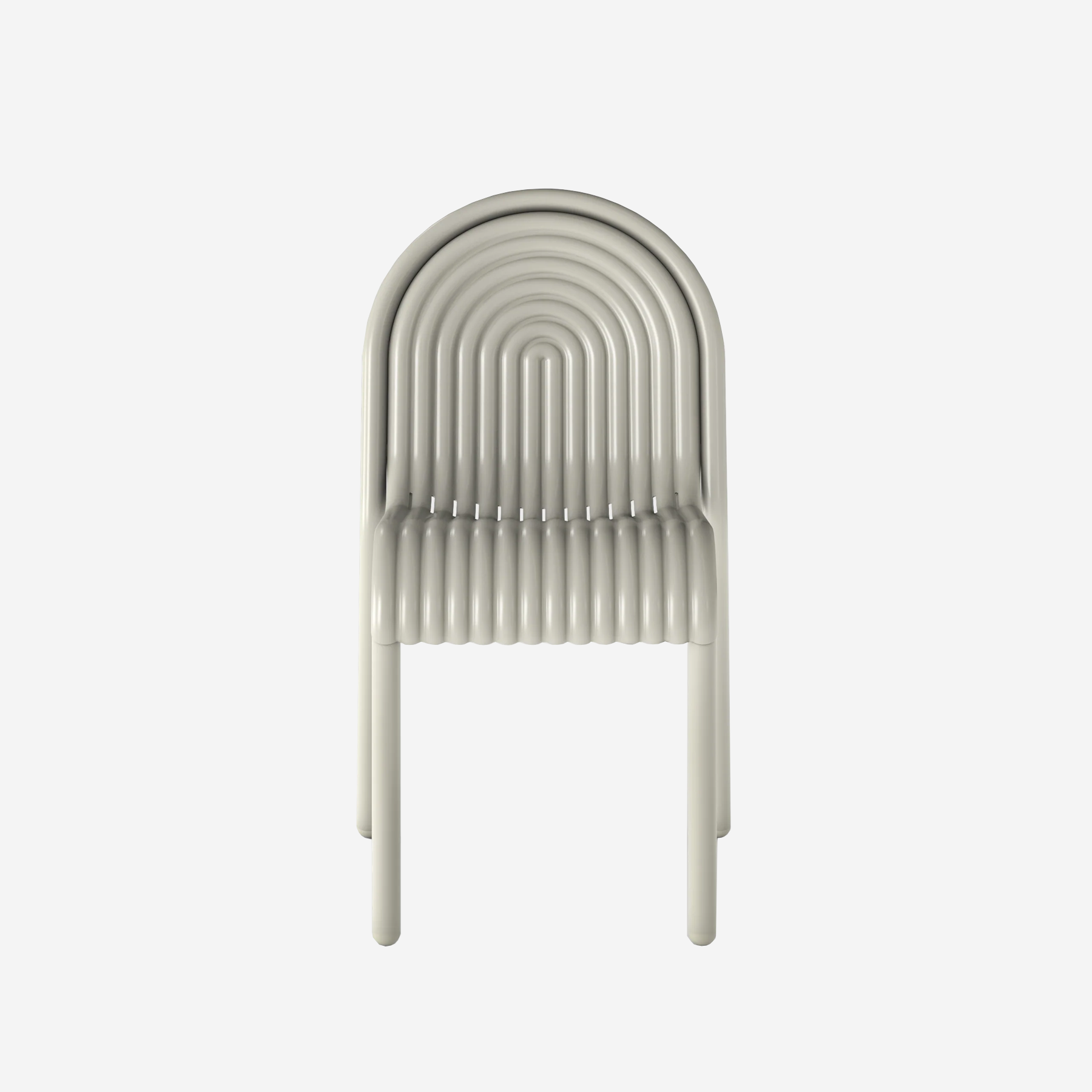 Groove Side Chair, Putty