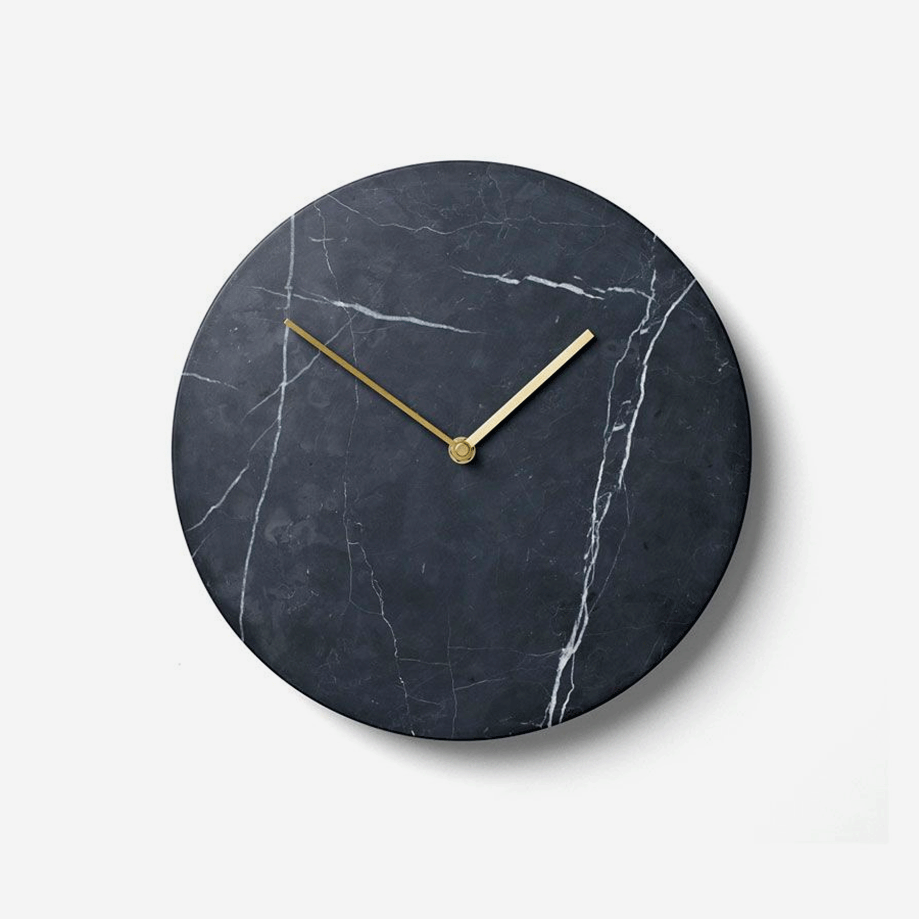 Marble Wall Clock, Black