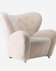 The Tired Man Lounge Chair, Sheepskin Moonlight