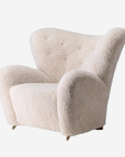 The Tired Man Lounge Chair, Sheepskin Moonlight