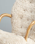 Clam Chair, Sheepskin Moonlight