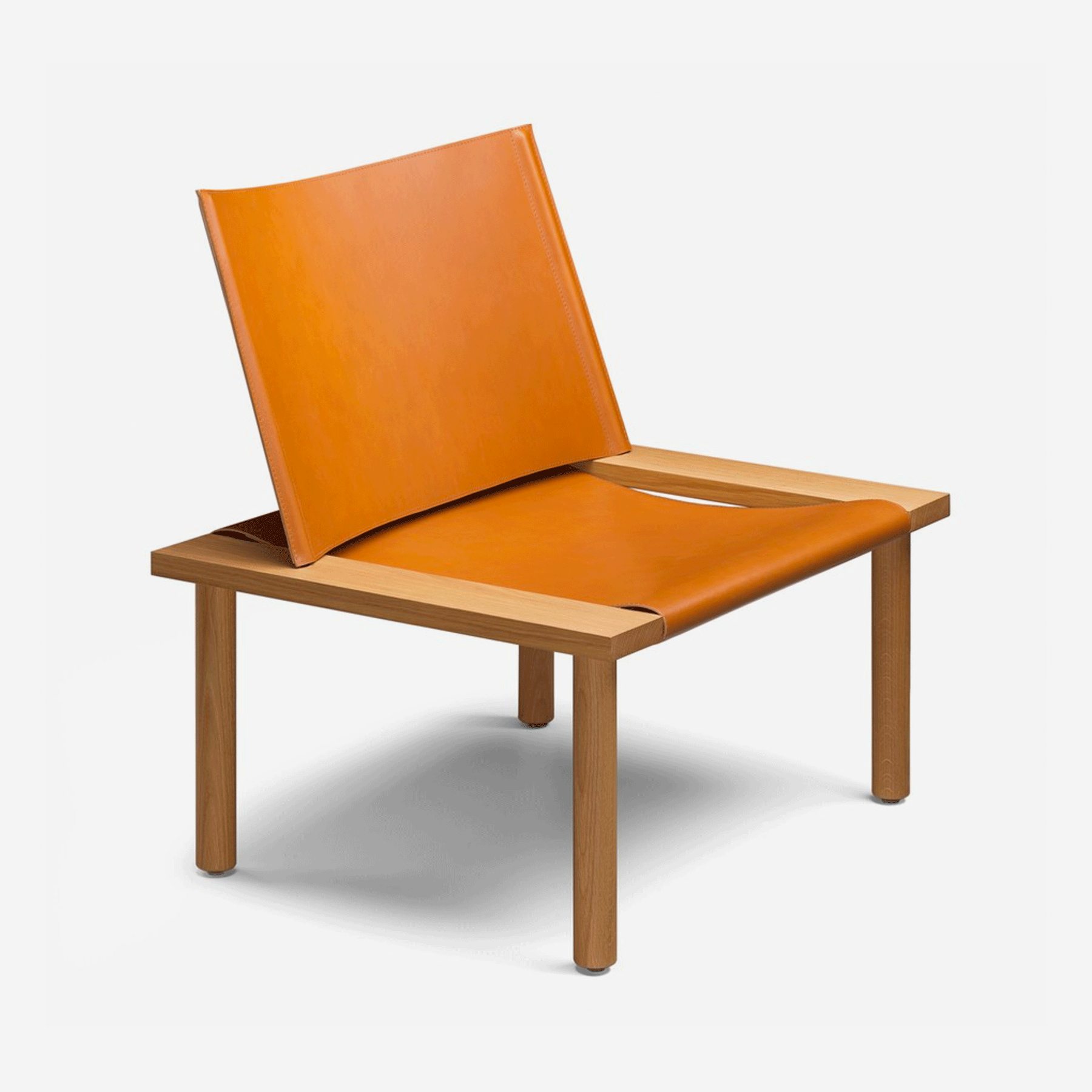 Ex.Display EC06 Ilma Lounge Chair, European Oak &amp; Brandy Leather