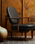 Fred lounge chair, black leather