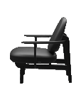Fred lounge chair, black leather