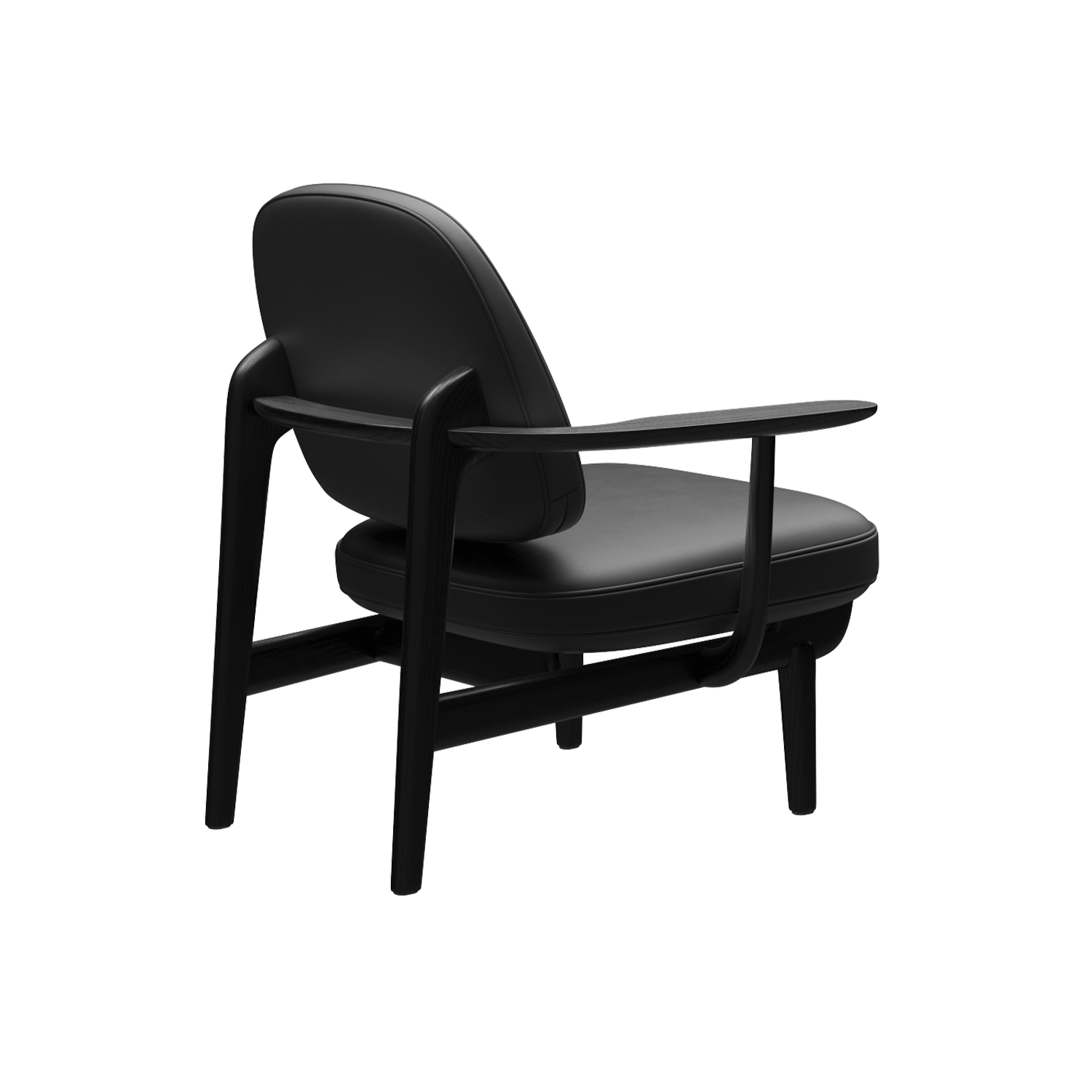 Fred lounge chair, black leather