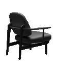 Fred lounge chair, black leather