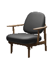 Fred lounge chair, black leather