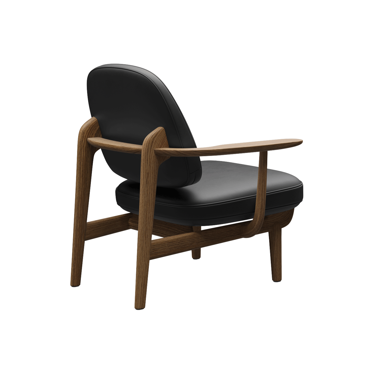 Fred lounge chair, black leather