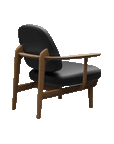 Fred lounge chair, black leather