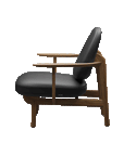 Fred lounge chair, black leather