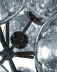 Globe Burst Chandelier, Chrome