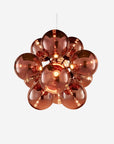 Globe Burst Chandelier, Copper