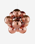 Globe Burst Chandelier, Copper