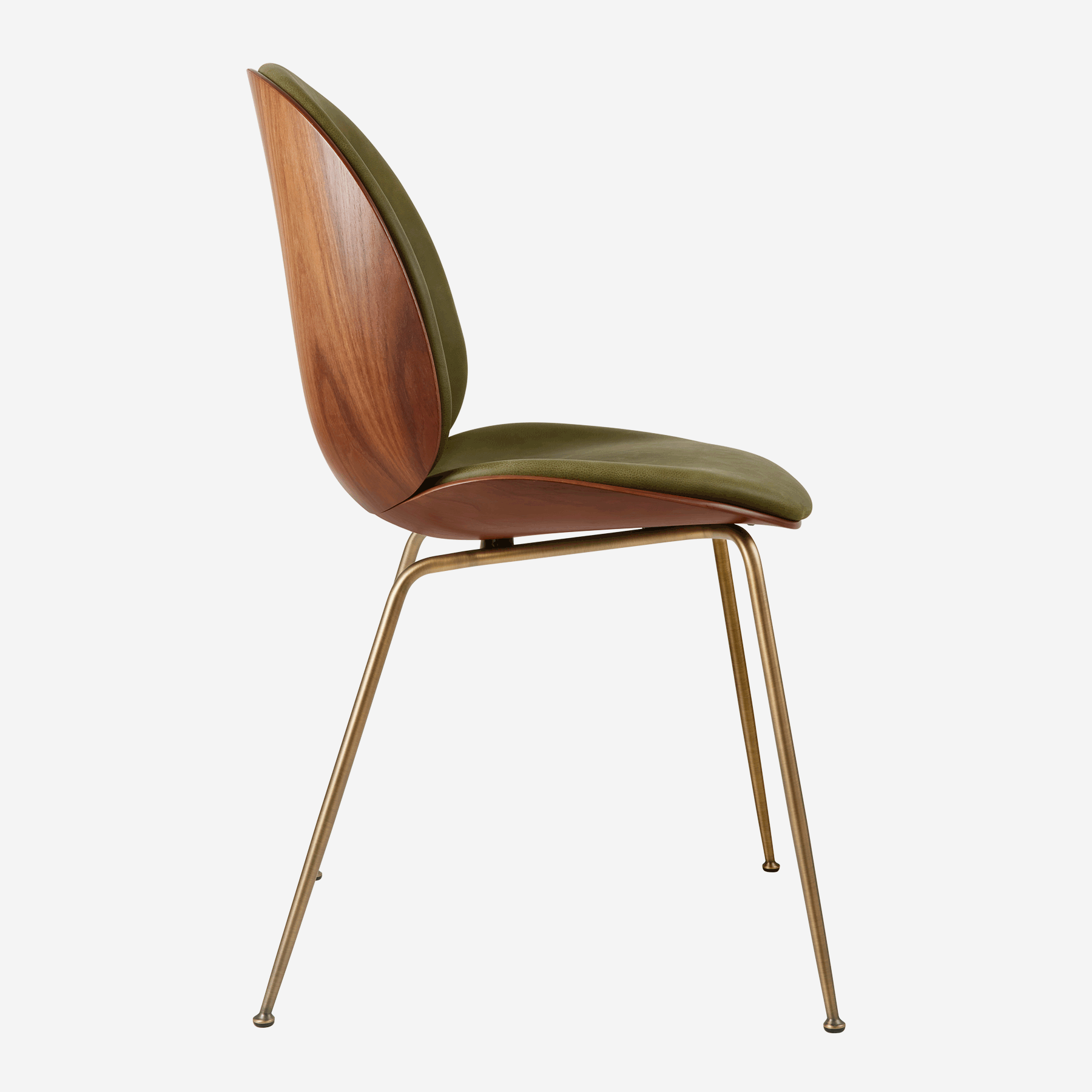 Beetle Dining Chair, Veneer Shell &amp; Leather