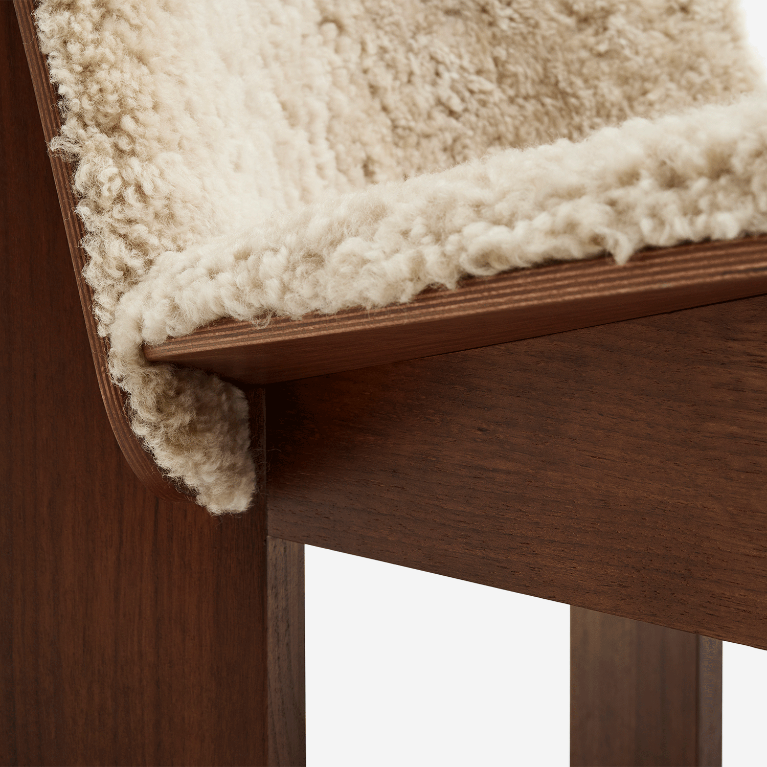 Chisel Lounge Chair, Walnut & Sheepskin